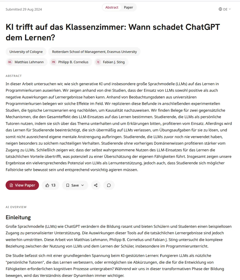 Abbildung zu: alphaXix: Quellen werden als wissenschaftlicher Blogbeitrags zusammengefasst, dann öffnen